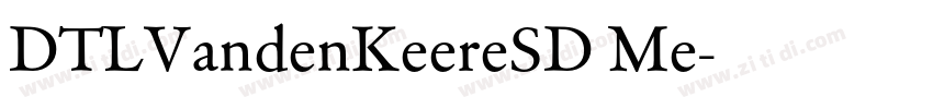 DTLVandenKeereSD Me字体转换